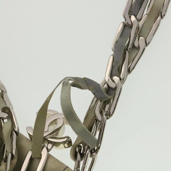 CHANEL Mademoiselle Chain Shoulder Bag Leather LIme Green CC - Picture 9 of 15